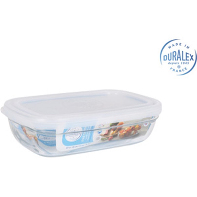 FIAMBRERA TRANSPARENTE 15CM RECTANGULAR C/TAPA FRESHBOX