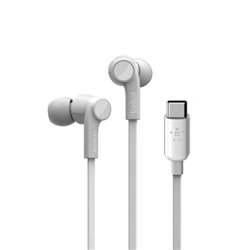 Belkin ROCKSTAR Auriculares Alámbrico Dentro de oído Llamadas/Música USB Tipo C Blanco