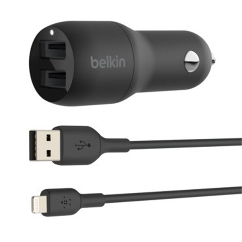 Belkin BOOST↑CHARGE Smartphone Negro Encendedor de cigarrillos Auto