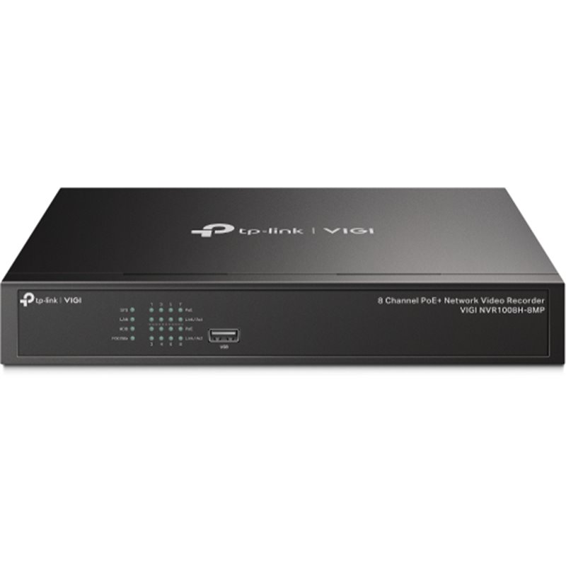 TP-Link VIGI NVR1008H-8MP Grabadore de vídeo en red (NVR) Negro