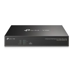 TP-Link VIGI NVR1004H-4P Grabadore de vídeo en red (NVR) Negro