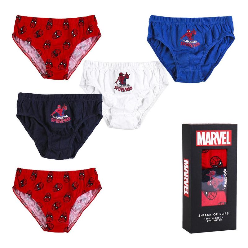 Blister 5 calzoncillos Spiderman Marvel