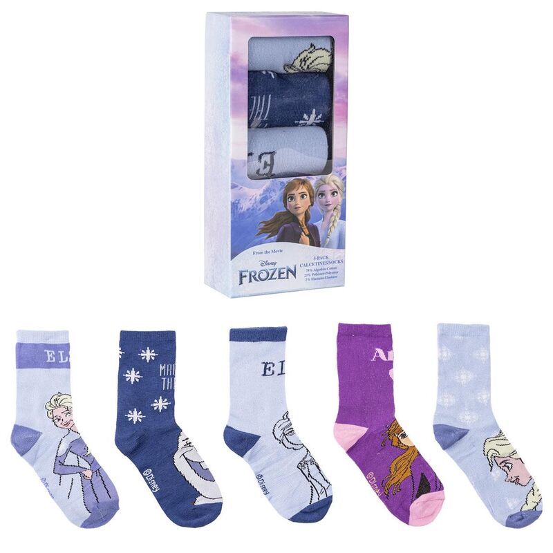 Blister 5 calcetines Frozen Disney