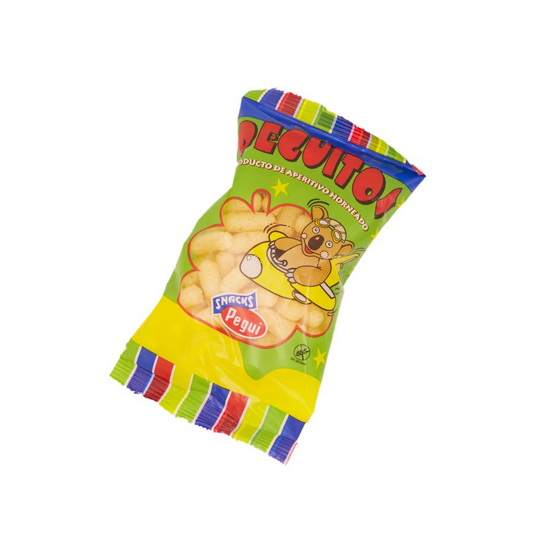 Peguitos maiz 7gr. Bolsa gusanitos 100u.