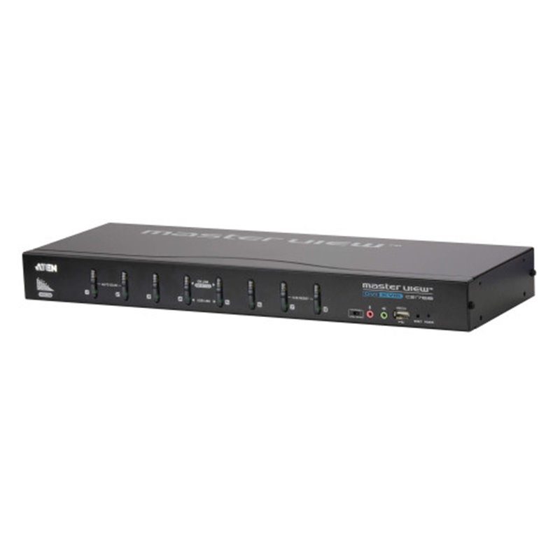 ATEN SWITCH 8-PORT USB DVI KVM WITH USB PERIPHERAL SUPPORT, AUDIO AND BROADCAST MODE (CS1768-ATA-G)