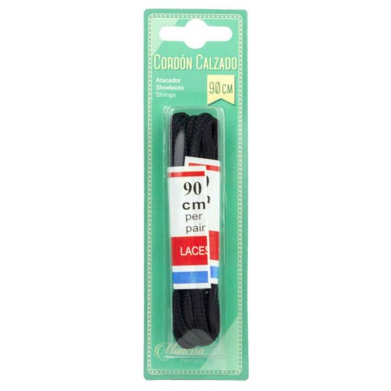 CORDONES NEGRO REDONDOS 90cm. 2 UND