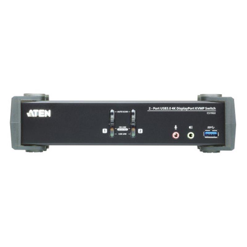 ATEN SWITCH KVMP 2-PORT USB TRUE 4K DISPLAYPORT KVM SWITCH W