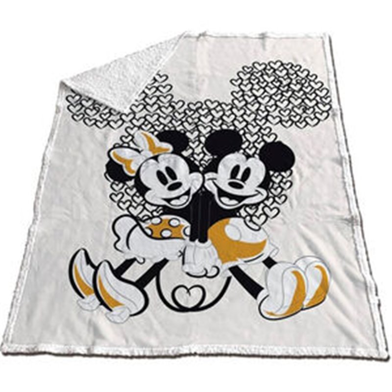 MANTA CORALINA SHERPA MICKEY & MINNIE DISNEY 130X170CM