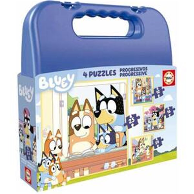 MALETA 4 PUZZLES PROGRESIVOS BLUEY