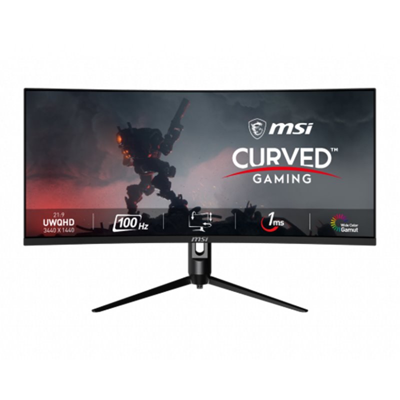 MSI MONITOR MAG342CQPV. 34" (86.36 CM). CURVO 1500R. 3440X1440 (UWQHD). 100HZ