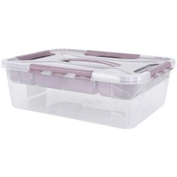 CAJA DE ALMACENAJE DE 10 LITROS, TAPA CON ASA, 39X29X12,4, COLECCIÓN HUBERT