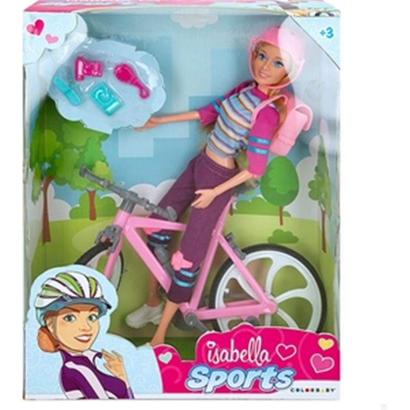 MUÑECA MANIQUÍ 29 CM CON BICICLETA