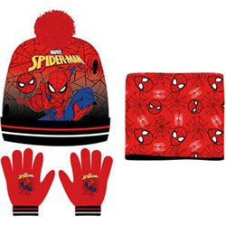 CONJUNTO GORRO GUANTES BRAGA CUELLO SPIDERMAN MARVEL