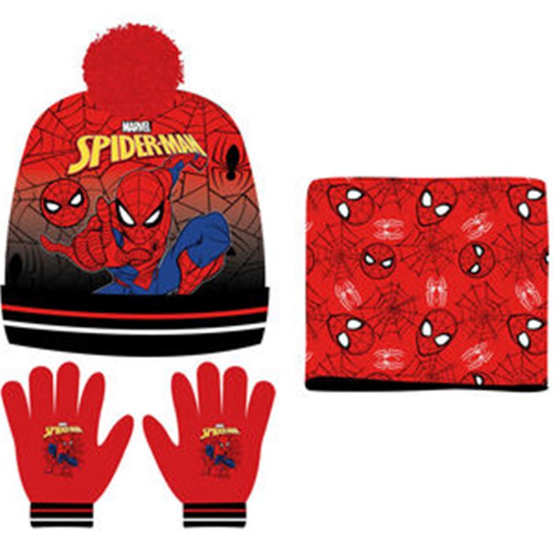 CONJUNTO GORRO GUANTES BRAGA CUELLO SPIDERMAN MARVEL