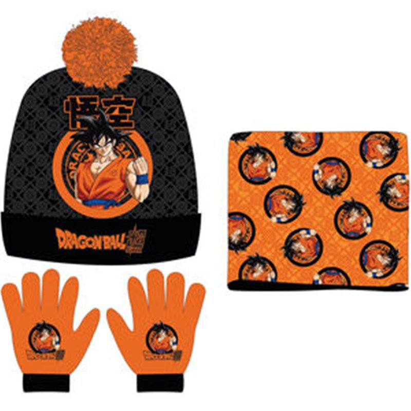 CONJUNTO GORRO GUANTES BRAGA CUELLO DRAGON BALL SUPER