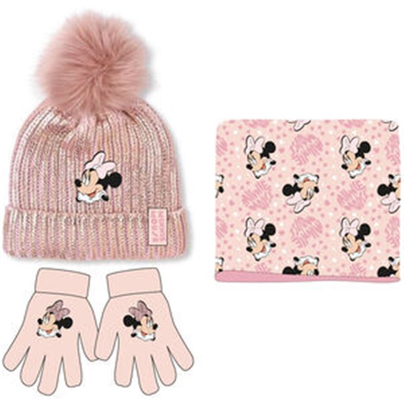 CONJUNTO GORRO GUANTES BRAGA CUELLO MINNIE DISNEY