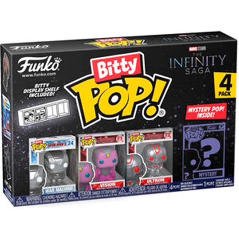 BLISTER 4 FIGURAS BITTY POP MARVEL THE INFINITY SAGA IRON MAN