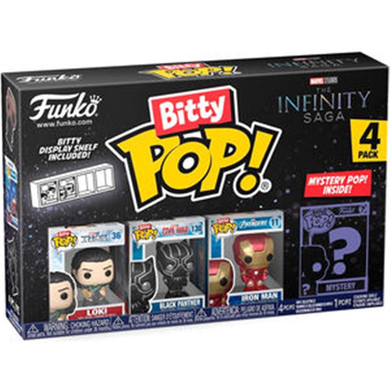 BLISTER 4 FIGURAS BITTY POP MARVEL THE INFINITY SAGA LOKI