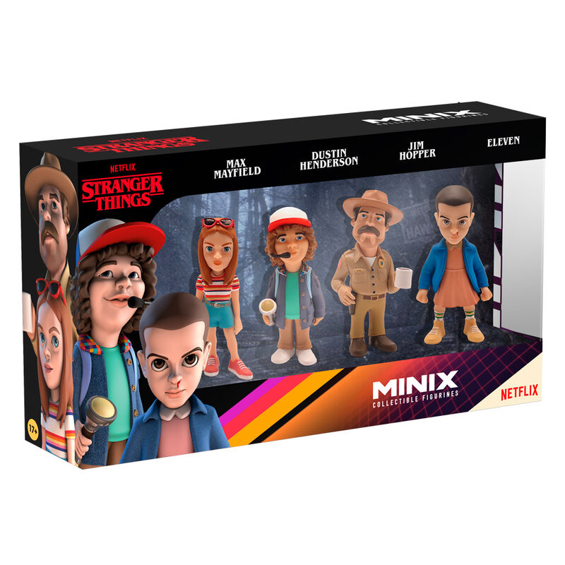 Blister 4 figuras Minix Stranger Things 7cm