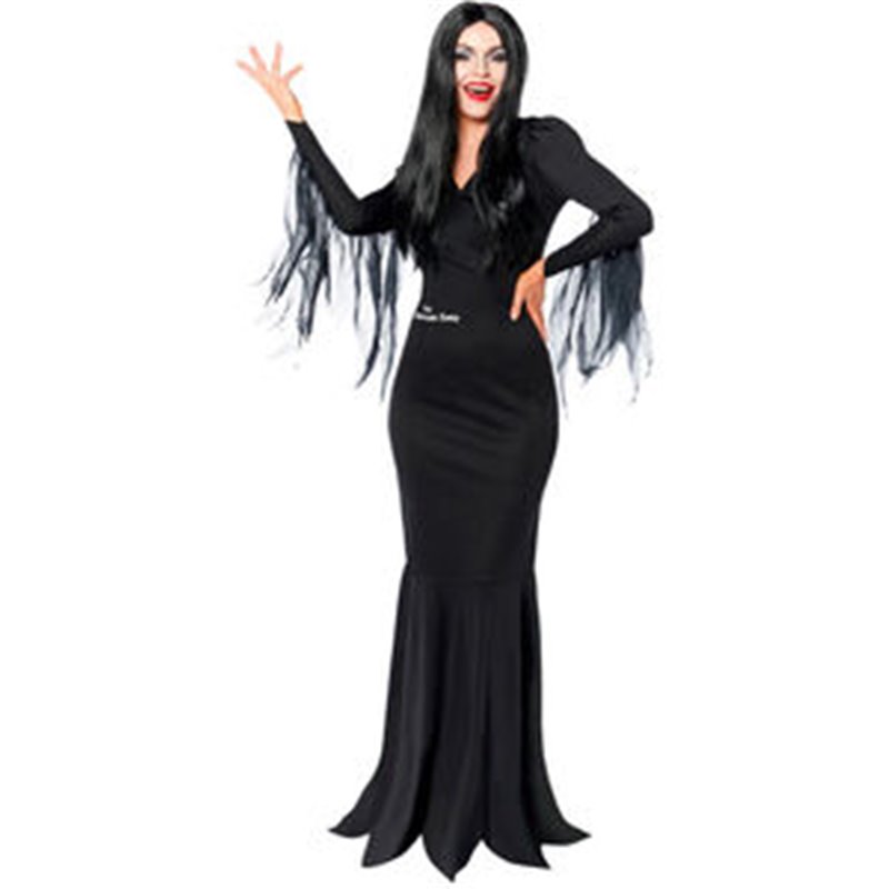 DISFRAZ MORTICIA ADDAMS MIERCOLES ADULTO