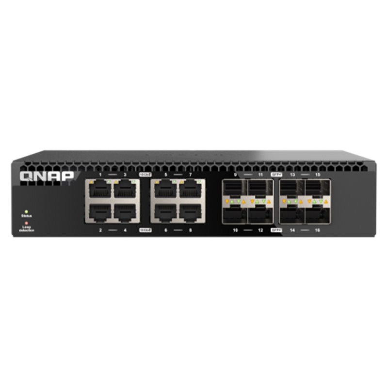 QNAP QSW-3216R-8S8T switch No administrado L2 10G Ethernet (100/1000/10000) Negro