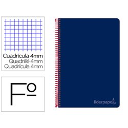 CUADERNO ESPIRAL A4 CUADROS 80H COLORES SURTIDOS