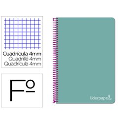 CUADERNO ESPIRAL A4 CUADROS 80H COLORES SURTIDOS