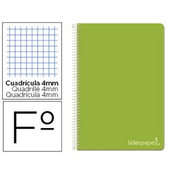 CUADERNO ESPIRAL A4 CUADROS 80H COLORES SURTIDOS