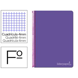 CUADERNO ESPIRAL A4 CUADROS 80H COLORES SURTIDOS