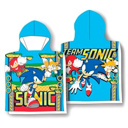 Poncho toalla Sonic The Hedgehog microfibra