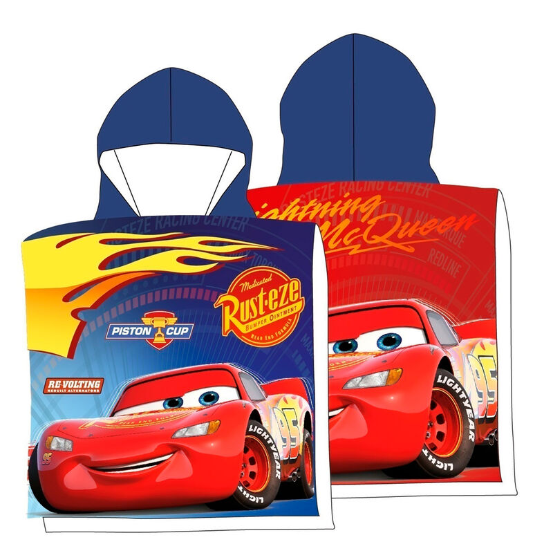 Poncho toalla Cars Disney algodon