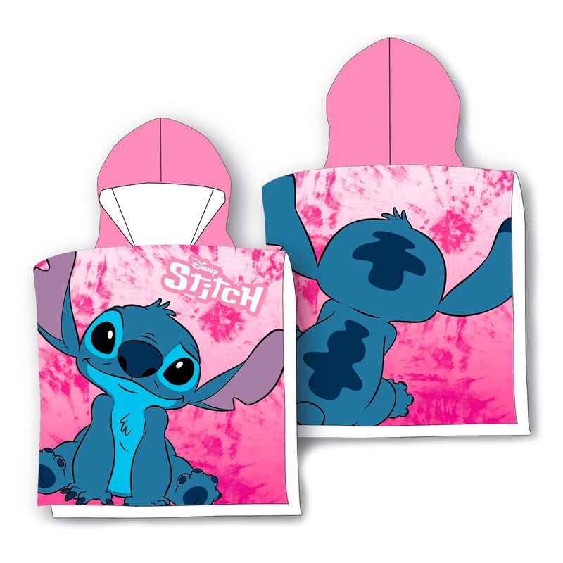 Poncho toalla Stitch Disney microfibra