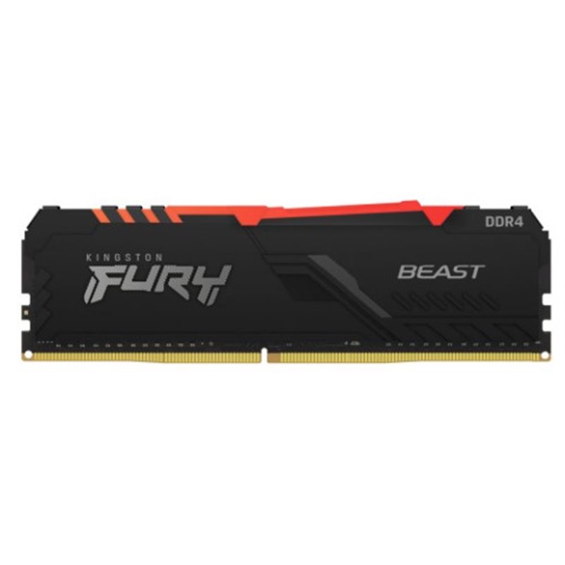 MEMORIA KINGSTON FURY BEAST RGB DDR4 16GB (KIT 2) 3200MHZ  CL16      -  KF432C16BB2AK2/16