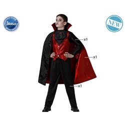 DISFRAZ VAMPIRO ELEGANTE CON CAPA NIÑO INFANTIL