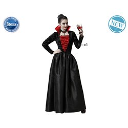 DISFRAZ VAMPIRESA ELEGANTE NEGRO MUJER ADULTO