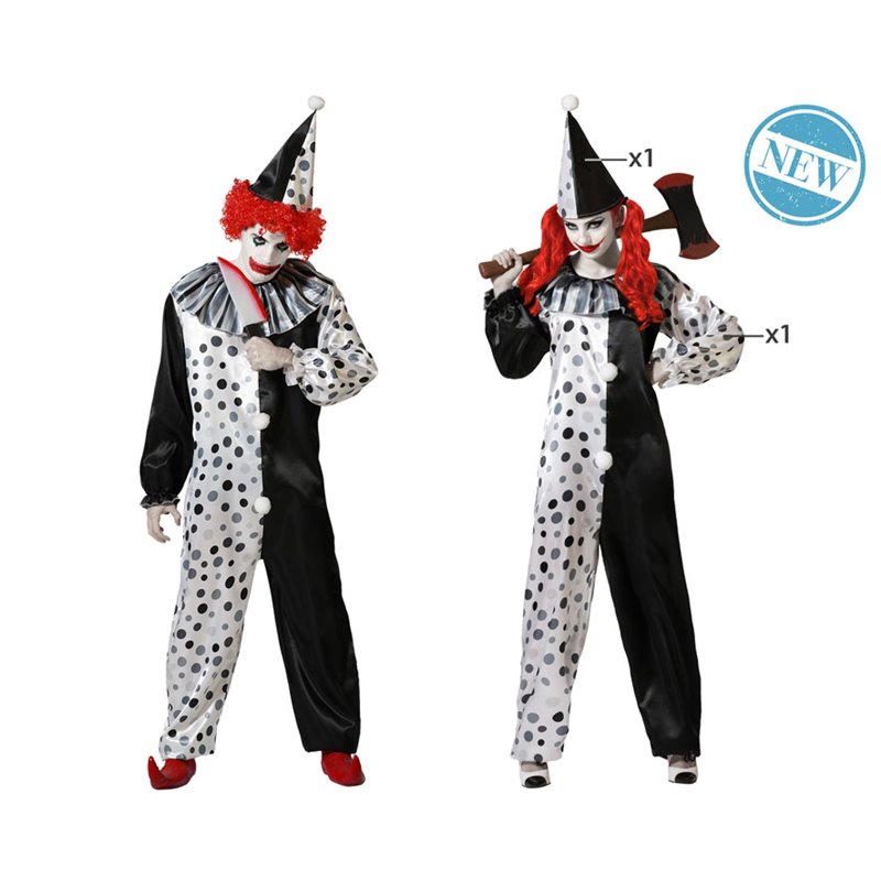 DISFRAZ PAYASO GRIS UNISEX ADULTO