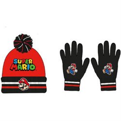 SET GORRO Y GUANTES SUPER MARIO BROS