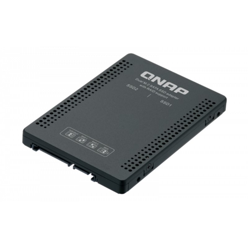 QNAP QDA-A2MAR caja para disco duro externo M.2 Caja externa para unidad de estado sólido (SSD) Negro