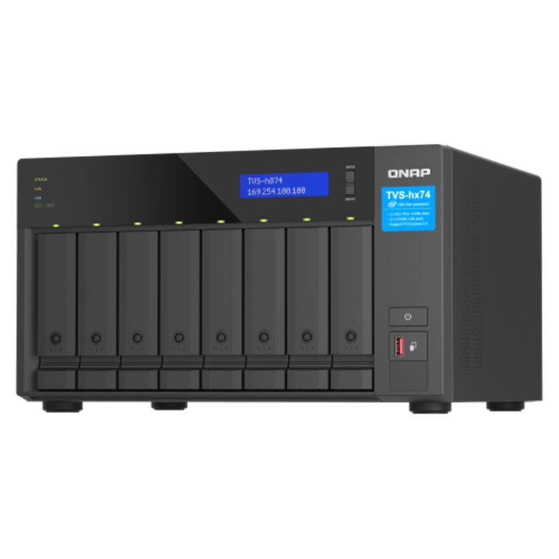 QNAP TVS-h874X NAS Torre Ethernet Negro