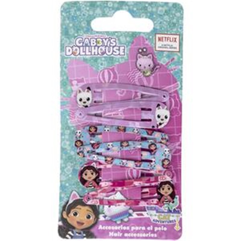 ACCESORIOS PELO CLIPS 6 PIEZAS GABBY´S DOLLHOUSE