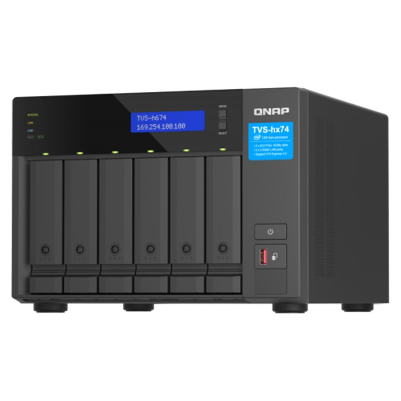 QNAP TVS-h674 NAS Torre Ethernet Negro i3-12100