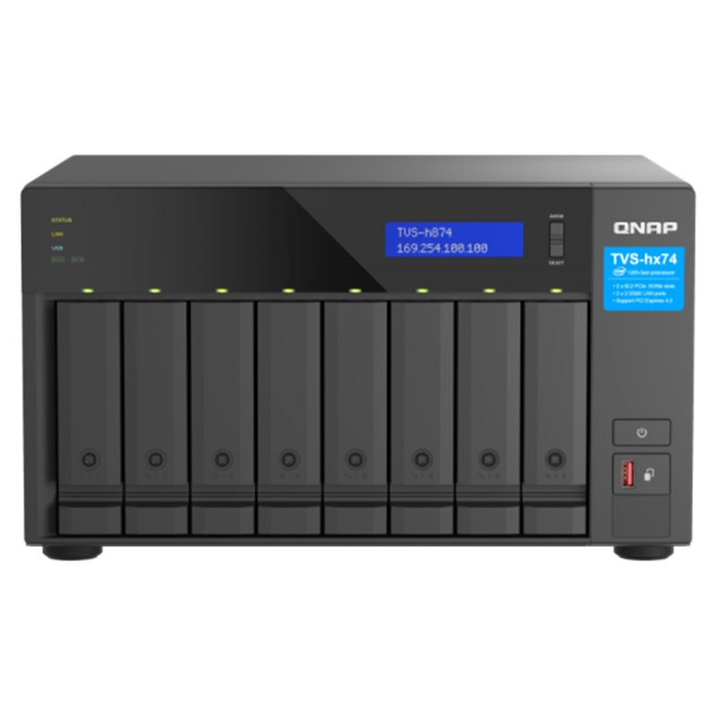 QNAP TVS-h874 NAS Torre Ethernet Negro i5-12400