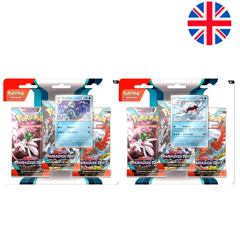 Blister juego cartas coleccionables Paradox Rift Scarlet & Violet Pokemon ingles surtido