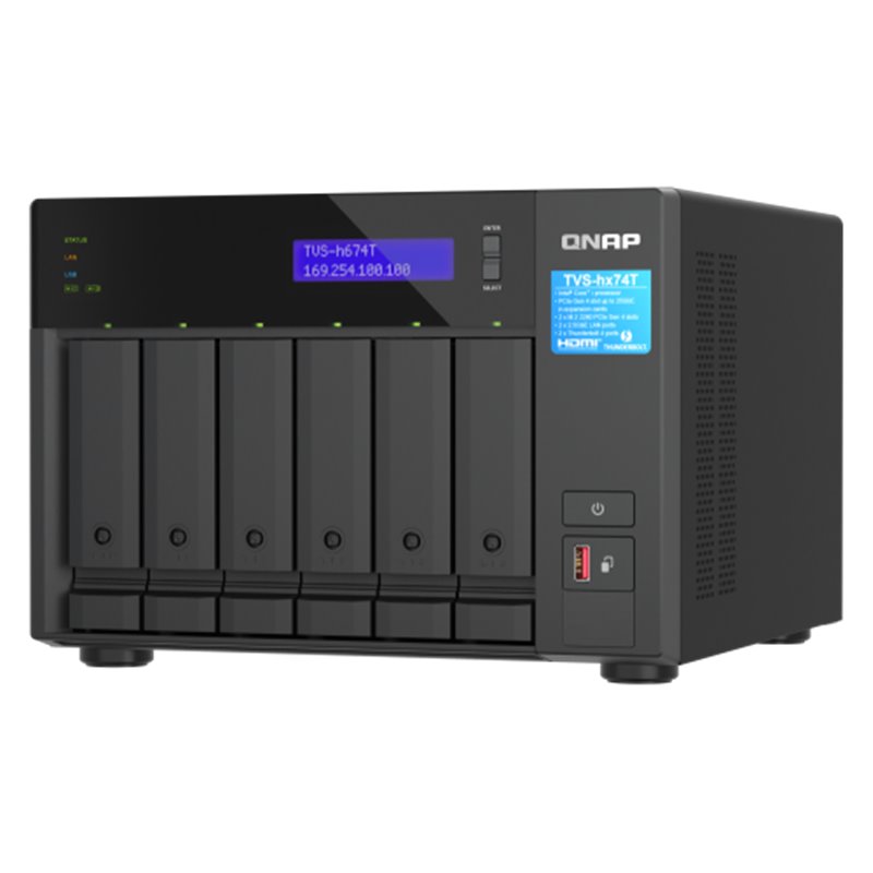 QNAP TVS-H674T-I5-32G servidor de almacenamiento NAS Torre Ethernet Negro i5-12400