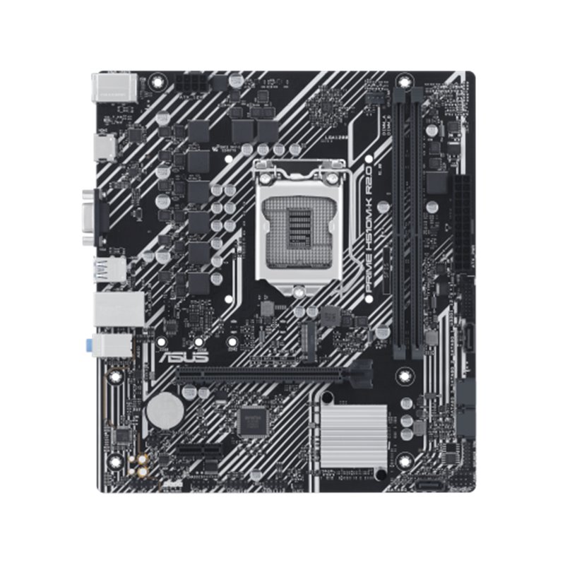 (A) PLACA ASUS PRIME H510M-K R2.0,INTEL,1200,H470,2DDR4,64GB,VGA+HDMI,GBLAN,4SATA3+M.2,3USB3.2,MATX