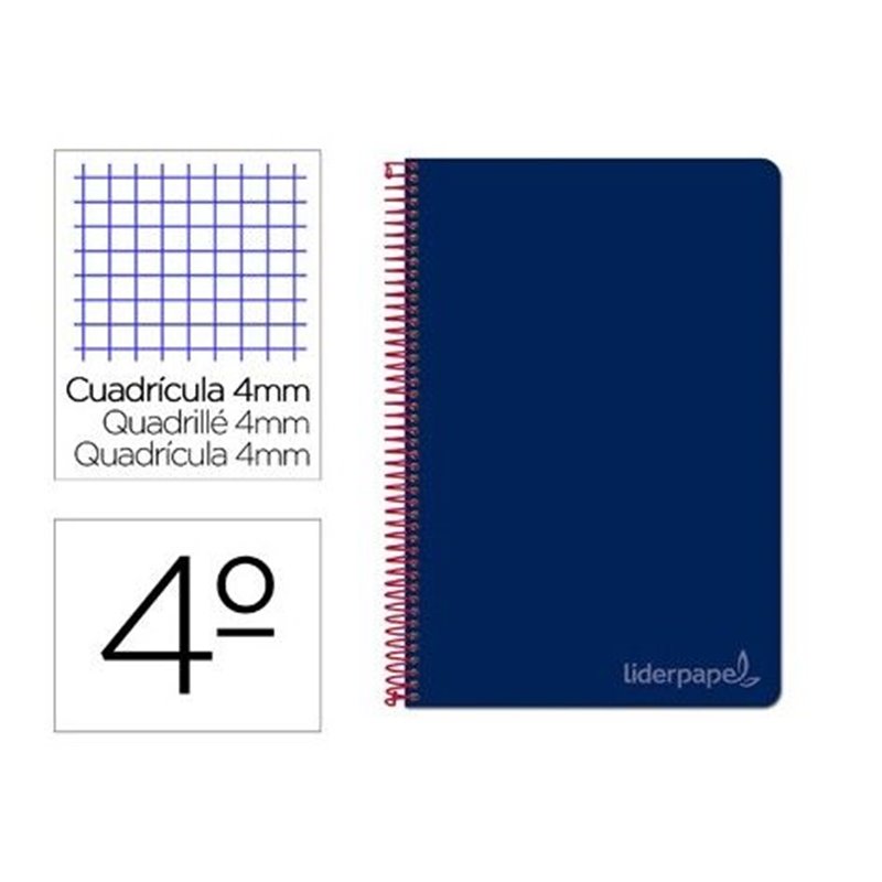 CUADERNO ESPIRAL A5 75GR 80H CUADROS 4MM