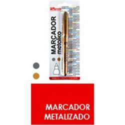 BOLIGRAFO MARCADOR METALICO ORO/PLATA 2-3MM