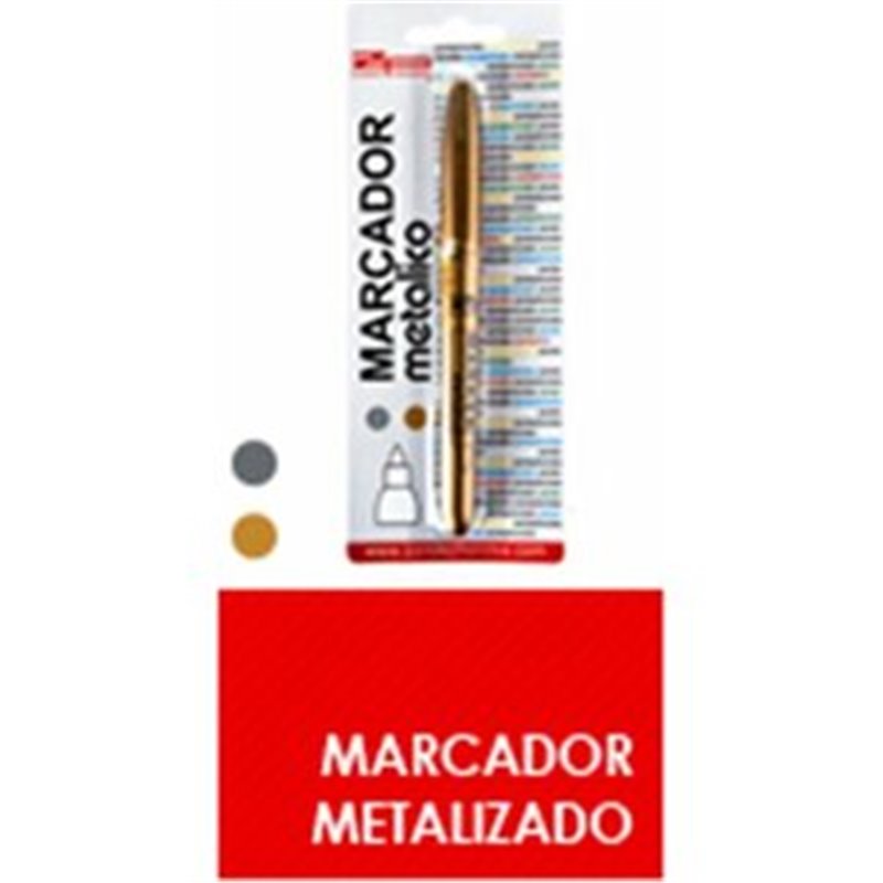 BOLIGRAFO MARCADOR METALICO ORO/PLATA 2-3MM