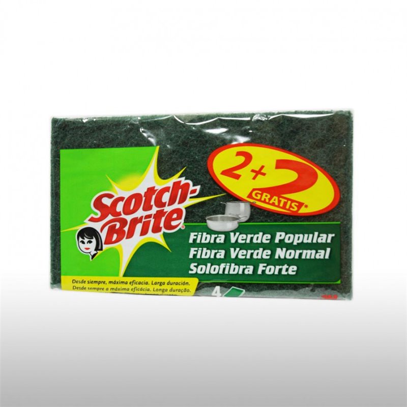 ESTROPAJO SCOTCH BRITE 2+2 VERDE PEQUEÑO