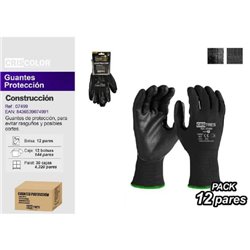 GUANTES TRABAJO NEGRO - NYLON ELASTICO